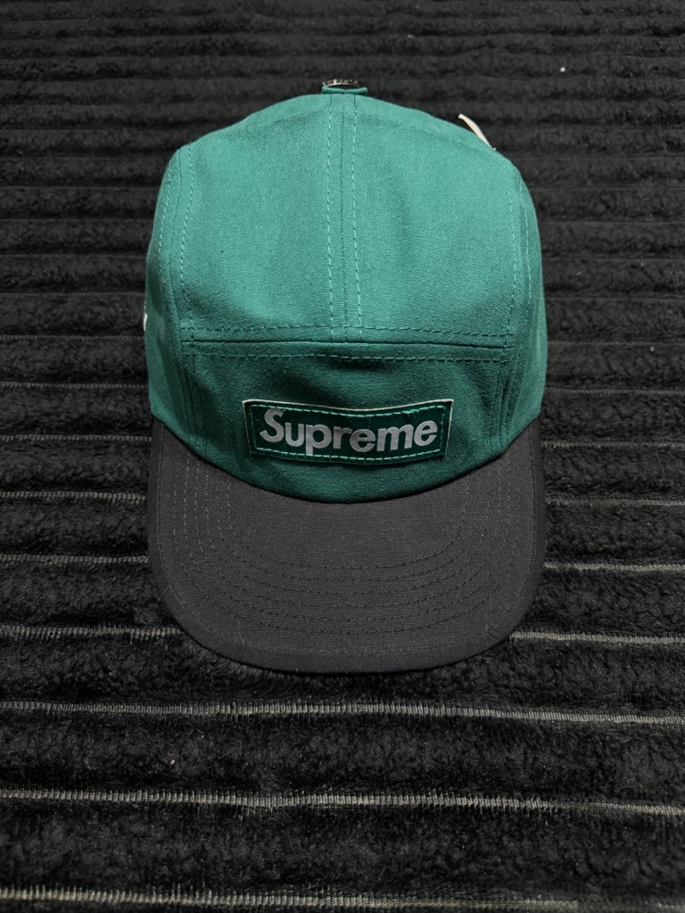 Supreme Green and Black Box Logo 5-Panel Cap